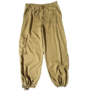 Young Fabulous & Broke Klem Cargo Pants Soft Tencel Womens L Drawstring Zip Fly